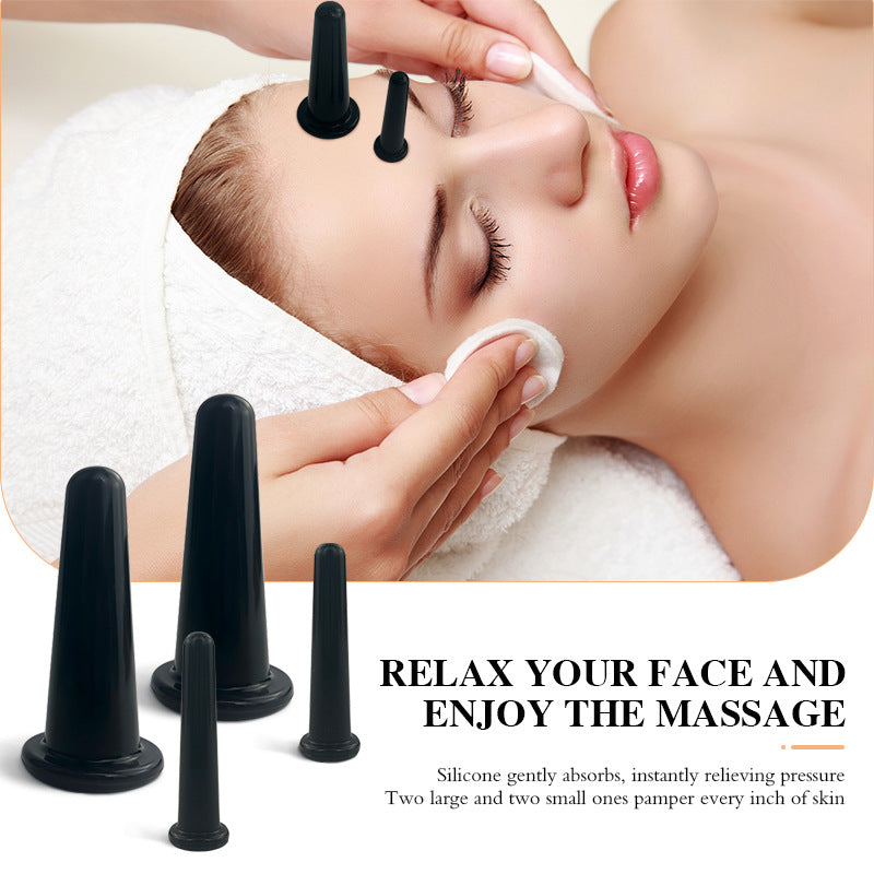 Labeled Cross-Border Silicone Cupping Device for Face and Eye Beauty, Skin Care, Lifting and Maintenance Massage Cup, Drop Shipping - image 4