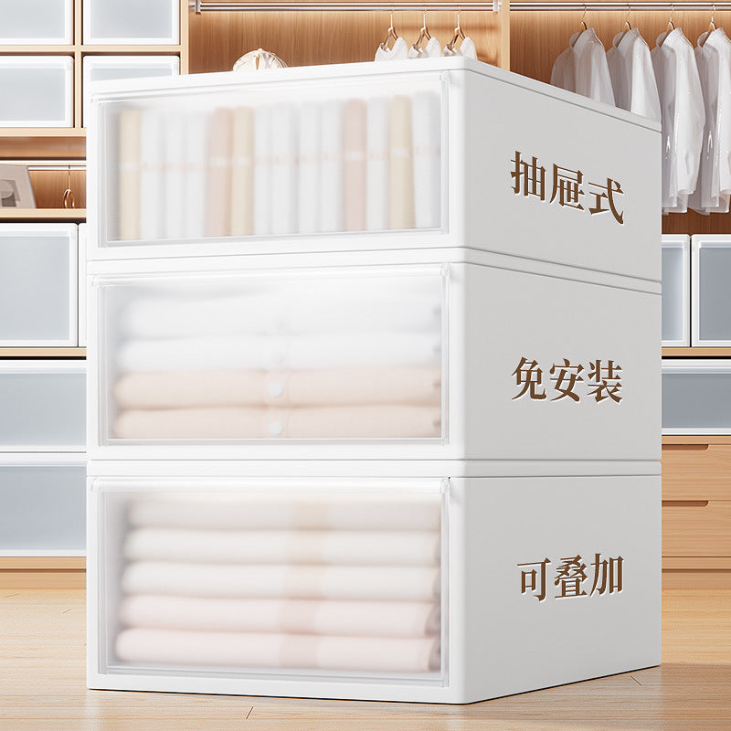 Frosted Drawer Storage Desktop Organizer Storage Box Underwear Socks Storage Dustproof Cosmetic Storage Box - image 3