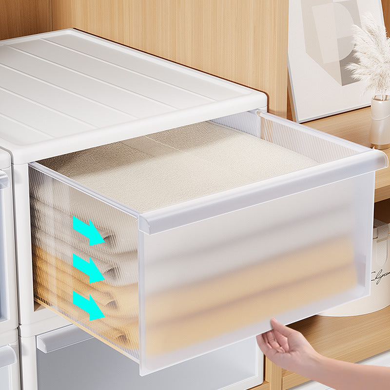 Frosted Drawer Storage Desktop Organizer Storage Box Underwear Socks Storage Dustproof Cosmetic Storage Box - image 4