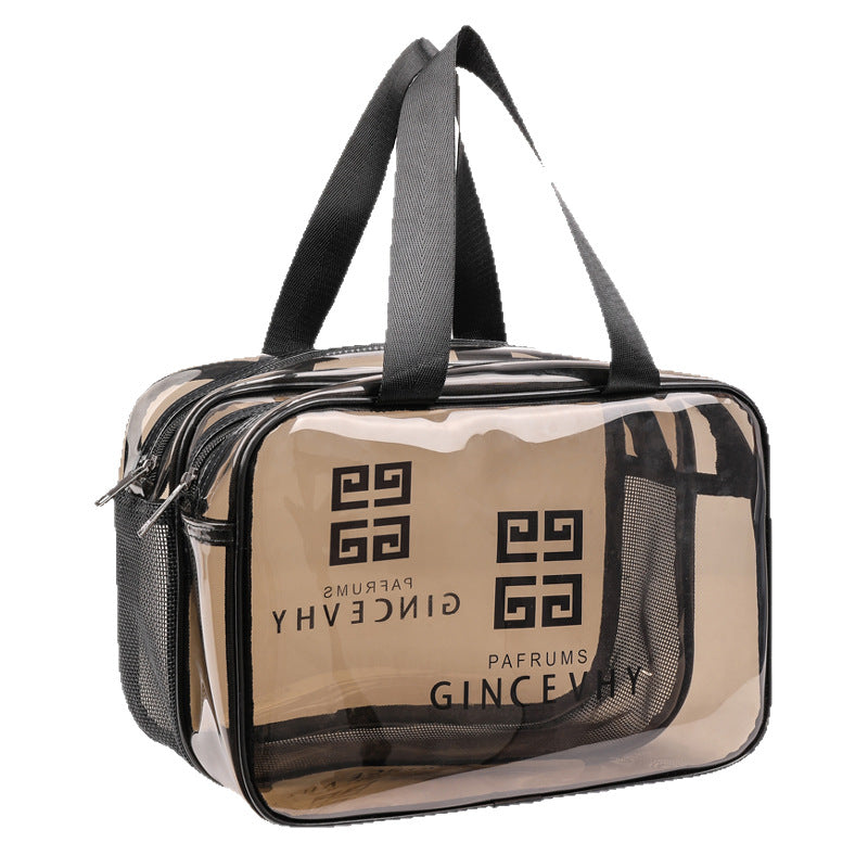 Wet and Dry Separation Cosmetic Bag, Travel Portable Cosmetics Bag, Cosmetic Toiletry Bag, Pvc Double-Layer Waterproof Cosmetics Bag - image 5