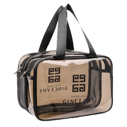 Wet and Dry Separation Cosmetic Bag, Travel Portable Cosmetics Bag, Cosmetic Toiletry Bag, Pvc Double-Layer Waterproof Cosmetics Bag - image 5