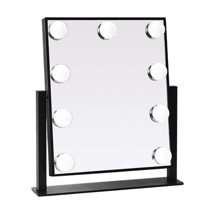 Hollywood led makeup mirror desktop dressing mirror 9 bulb with lamp bedroom desktop mirror gift European and American style - image 5