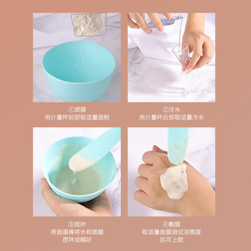 DIY homemade mask tool set silicone mask brush mask bowl soft brush 5-piece set film adjustment stick spot - image 2