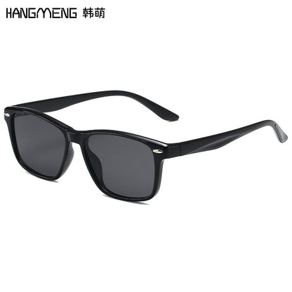 Cross-border new European and American fashion sunglasses men and women with square sunglasses classic rice nail glasses Y7009 - image 1