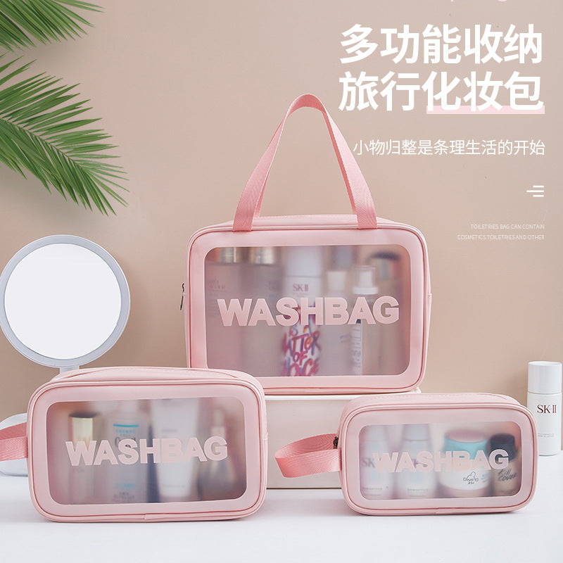 Pu Waterproof Toiletry Bag for Business Trips, Travel, Skin Care Product Storage Bag, Cosmetic Bag, Large Capacity Portable Toiletry Bag for Women - image 2