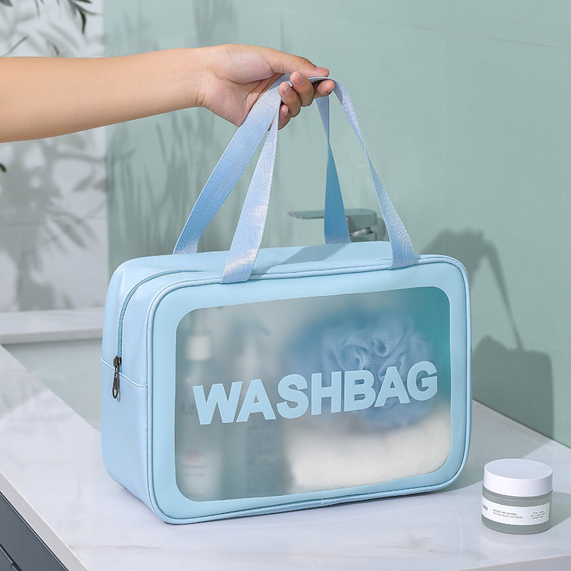 Pu Waterproof Toiletry Bag for Business Trips, Travel, Skin Care Product Storage Bag, Cosmetic Bag, Large Capacity Portable Toiletry Bag for Women - image 3