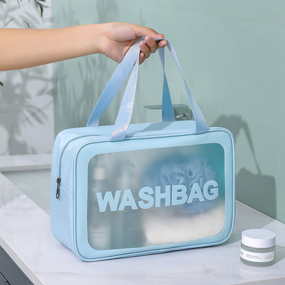 Pu Waterproof Toiletry Bag for Business Trips, Travel, Skin Care Product Storage Bag, Cosmetic Bag, Large Capacity Portable Toiletry Bag for Women - image 3