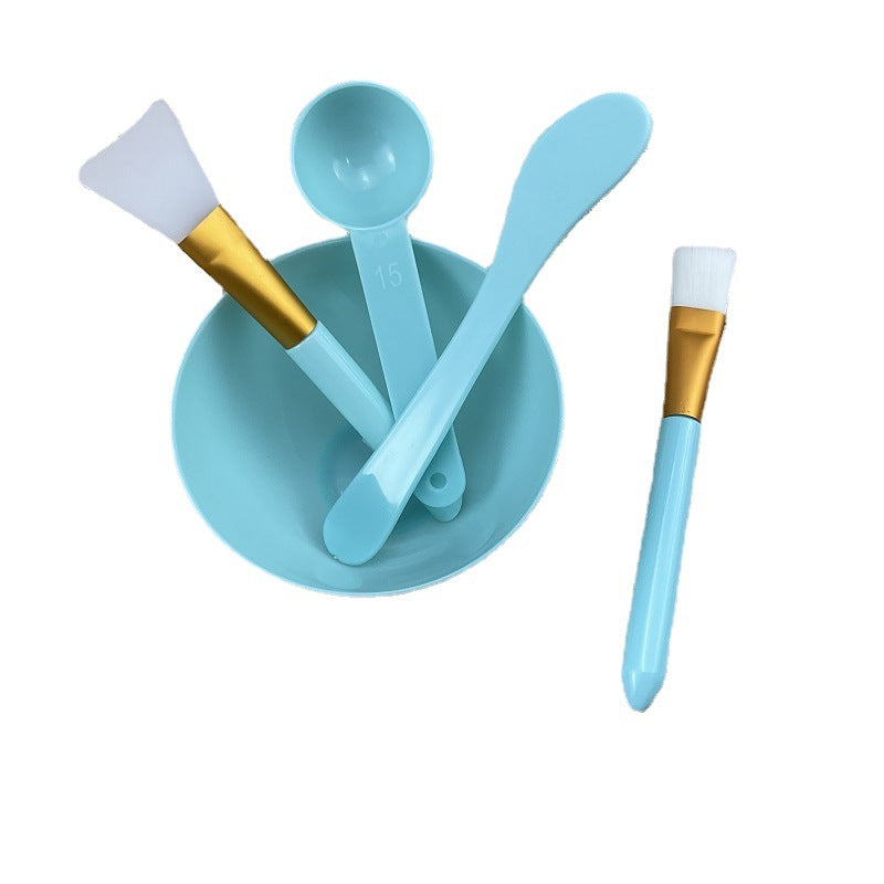 Zipper bag pp bowl silicone mask brush film rod measuring spoon beauty mask Bowl set multi-color combination optional - image 5