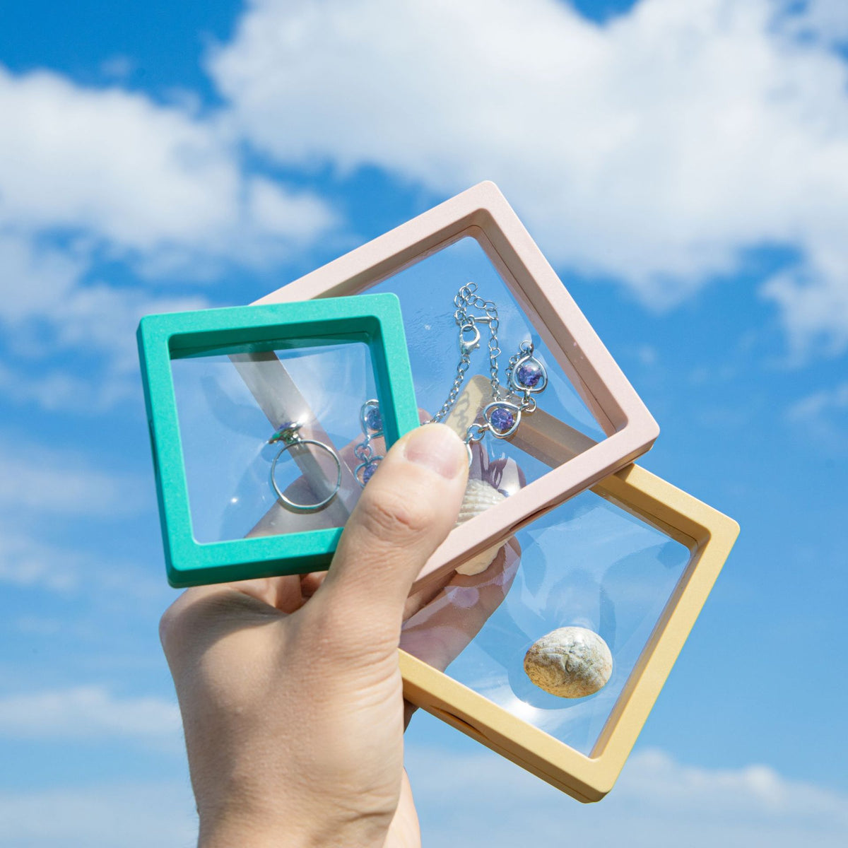 Jewelry Storage Box Pe Film Suspension Box Transparent Display Necklace Ring Earrings Nail Dustproof Packaging Jewelry Gift Box - image 1