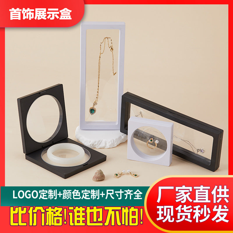 Jewelry Storage Box Pe Film Suspension Box Transparent Display Necklace Ring Earrings Nail Dustproof Packaging Jewelry Gift Box - image 3
