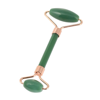 Jade Roller Beauty Massager Metal Manual Double-Headed Facial Relaxation Massager Eye Lifting and Scraping Set - image 4