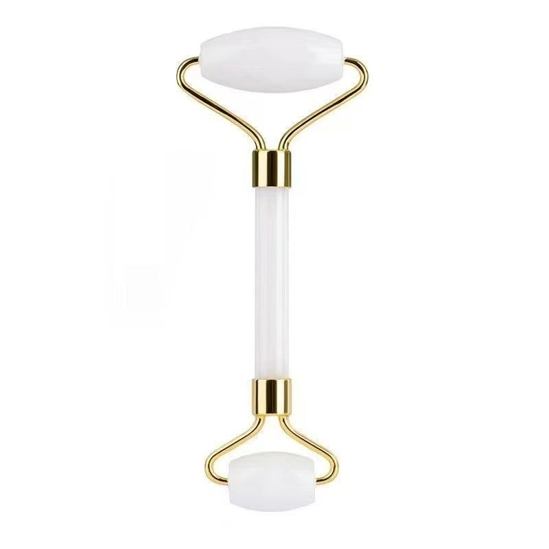 Jade Roller Beauty Massager Metal Manual Double-Headed Facial Relaxation Massager Eye Lifting and Scraping Set - image 5