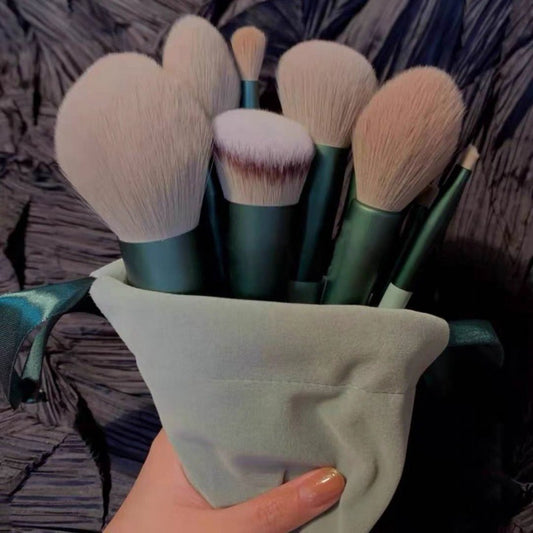 Beginner 13 Makeup Brush Set Full Set of Super Soft Eye Paint Students Affordable Storage Portable - image 1