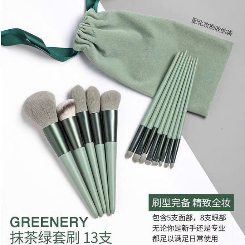 Beginner 13 Makeup Brush Set Full Set of Super Soft Eye Paint Students Affordable Storage Portable - image 4