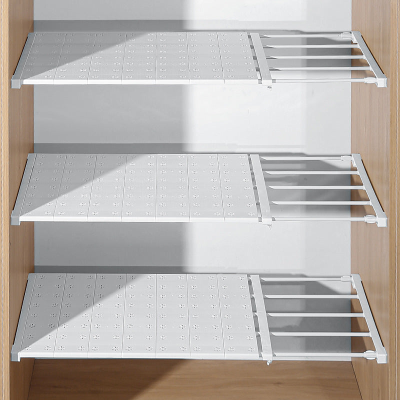 Wardrobe Nail-free Retractable Storage Partition Kitchen Partition Board Dormitory Cabinet Cabinet Layered Rack Bathroom Storage Rack - image 2