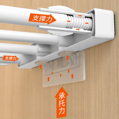 Wardrobe Nail-free Retractable Storage Partition Kitchen Partition Board Dormitory Cabinet Cabinet Layered Rack Bathroom Storage Rack - image 4