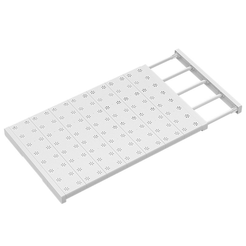 Wardrobe Nail-free Retractable Storage Partition Kitchen Partition Board Dormitory Cabinet Cabinet Layered Rack Bathroom Storage Rack - image 5