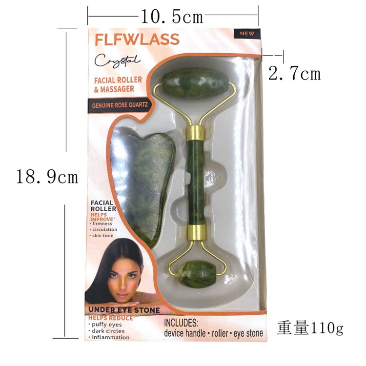 Factory direct supply natural jade beauty container massager facial roller Jade beauty instrument beauty Jade scraping tablets - image 3