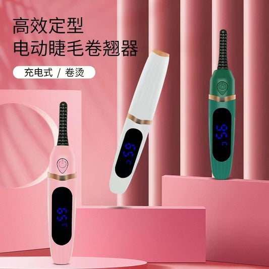 New Electric Eyelash Curler Eyelash Curler Curling Electric Eyelash Curler Rechargeable Digital Display Electric Perm Beauty Tool - image 1