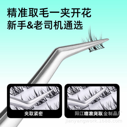 Manufacturer of False Eyelash Tweezers, Eyelash Artist Grafting Eyelash Curler, Dolphin Clip, Gold Feather Clip, High-Precision Flowering Tweezers Tool - image 2