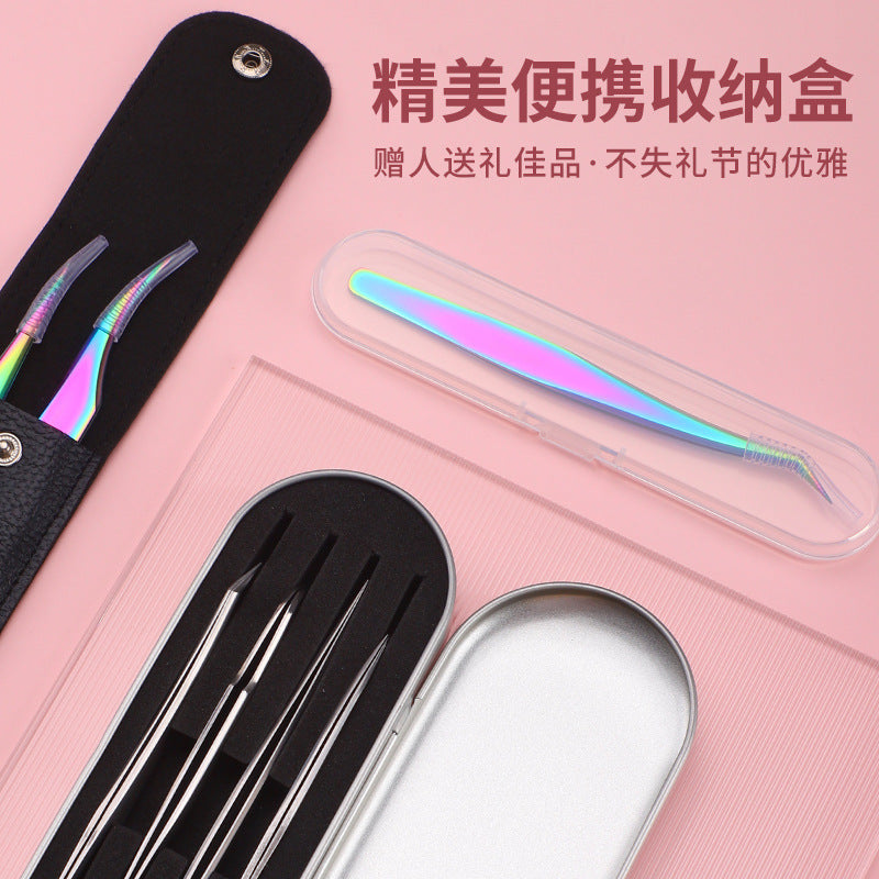 Eyelash Tweezers Can Be Shipped, Grafted Eyelash Tweezers, Beautiful Eyelash Tweezers, Flowering Gold Feather Clips, False Eyelash Curlers, Beauty Tools - image 2