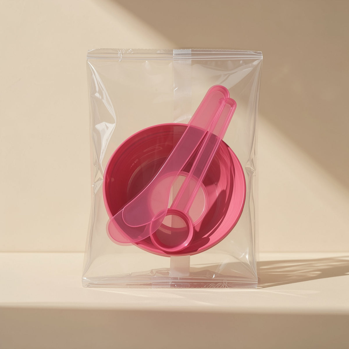 PP plastic mask bowl set with bowl, mask stick and stirring stick - view 3