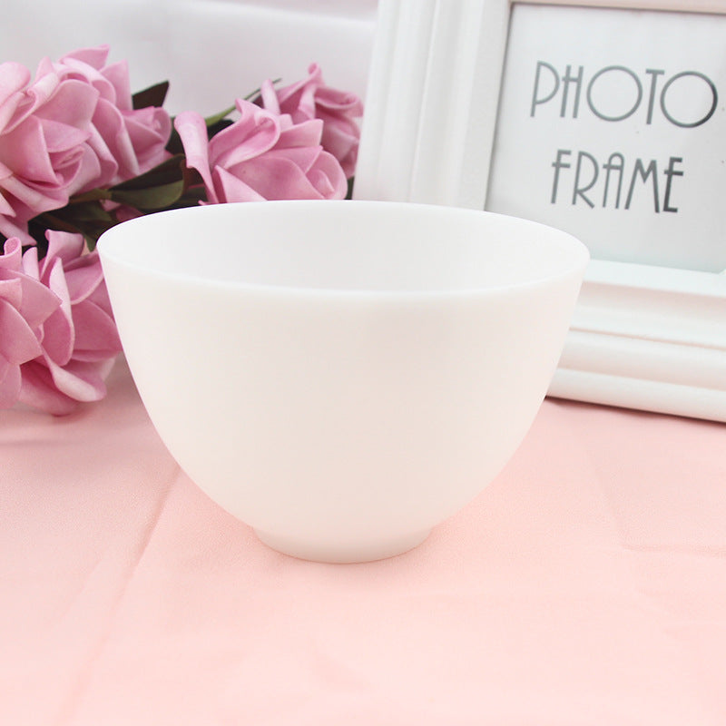 Simple white silicone mask Bowl set Spa DIY mask tool factory outlet - image 2