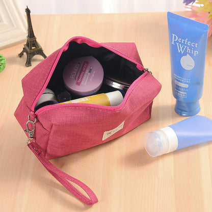 Oxford Cloth Hand Makeup Bag Women's Simple Small Square Bag Portable Large Capacity Cosmetic Storage Bag Wholesale Printable - image 2