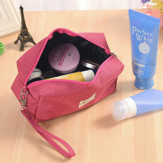 Oxford Cloth Hand Makeup Bag Women's Simple Small Square Bag Portable Large Capacity Cosmetic Storage Bag Wholesale Printable - image 2