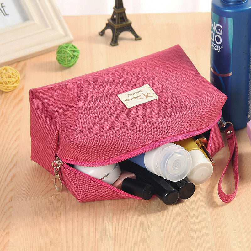 Oxford Cloth Hand Makeup Bag Women's Simple Small Square Bag Portable Large Capacity Cosmetic Storage Bag Wholesale Printable - image 3