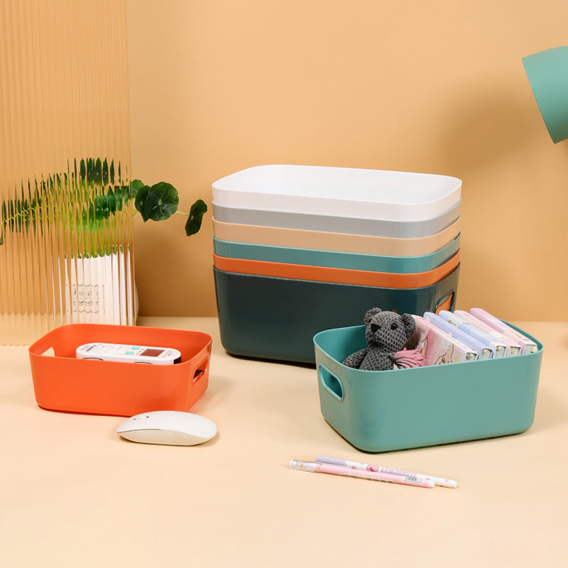 Huisi Household Storage Basket Kitchen Organizing Basket Cosmetic Mask Storage Box Desktop Cosmetic Box Sundries Storage Box - image 1
