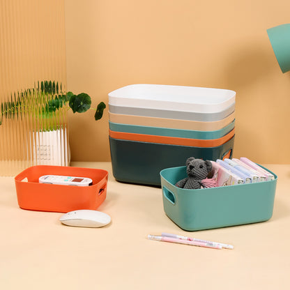 Huisi Household Storage Basket Kitchen Organizing Basket Cosmetic Mask Storage Box Desktop Cosmetic Box Sundries Storage Box - image 1