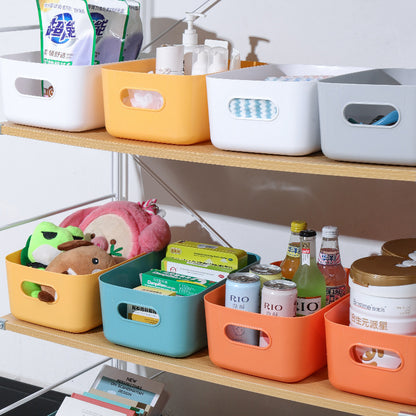Huisi Household Storage Basket Kitchen Organizing Basket Cosmetic Mask Storage Box Desktop Cosmetic Box Sundries Storage Box - image 2