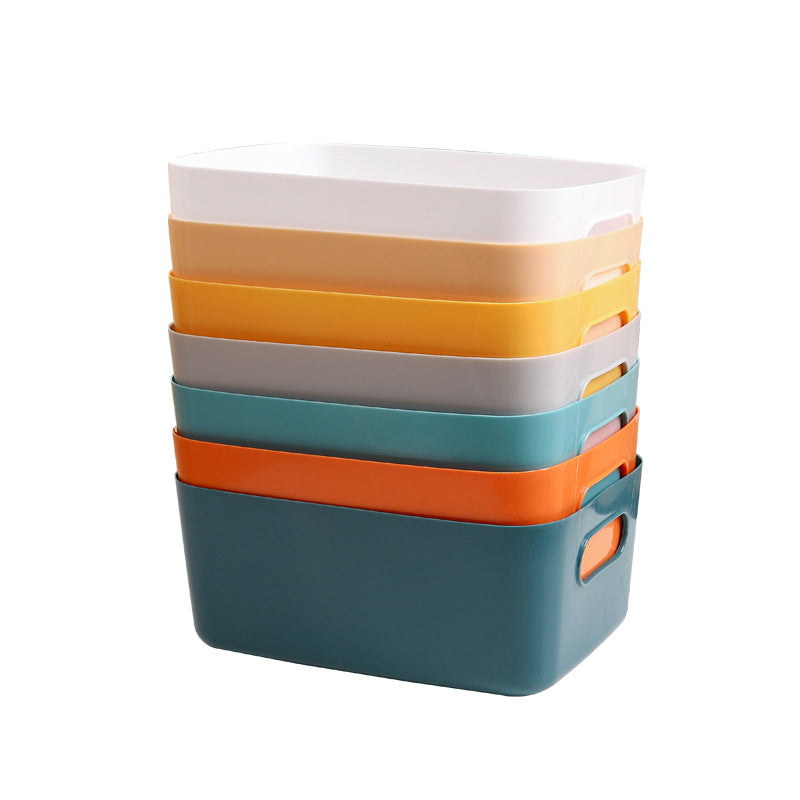 Huisi Household Storage Basket Kitchen Organizing Basket Cosmetic Mask Storage Box Desktop Cosmetic Box Sundries Storage Box - image 5