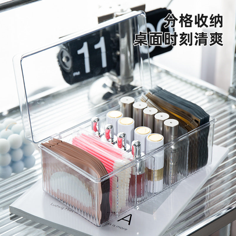 Transparent Eyelashes and Manicure Cosmetics Storage Box with Lid Design Dustproof Large Capacity Classy Generous Acrylic Jewelry - image 2