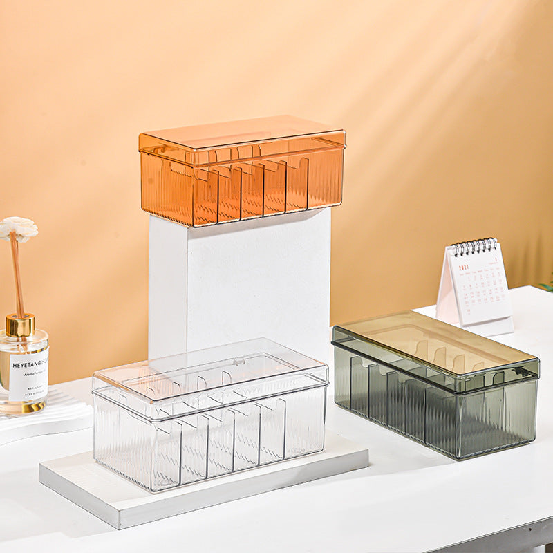 Transparent Eyelashes and Manicure Cosmetics Storage Box with Lid Design Dustproof Large Capacity Classy Generous Acrylic Jewelry - image 4