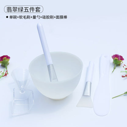 Silicone mask brush mask bowl mask stick mask spoon spa mask bowl five-piece set beauty tools - image 4