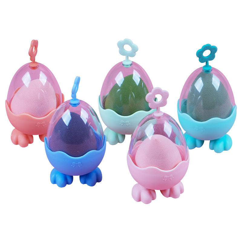 Hydrophilic non-latex beauty egg powder puff egg box independent packaging wet and dry dual-use skin-friendly portable air cushion wholesale - image 5