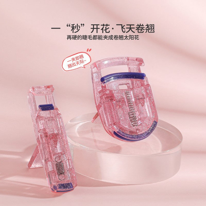 Xiaohongshu same style curling non-leather factory direct portable glitter powder wide-angle partial eyelash curler for beginners - image 1