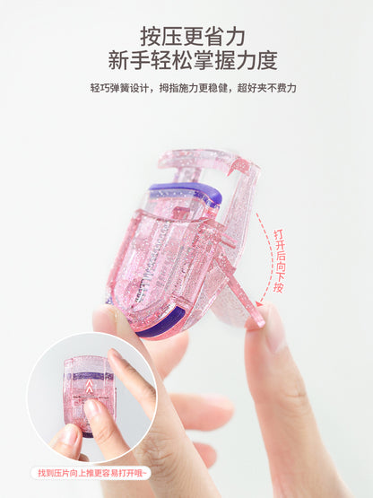 Xiaohongshu same style curling non-leather factory direct portable glitter powder wide-angle partial eyelash curler for beginners - image 4