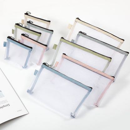 Transparent Mesh Storage Bag Portable Compact Coin Purse Cosmetic Storage Bag Key Card Storage Bag - image 4