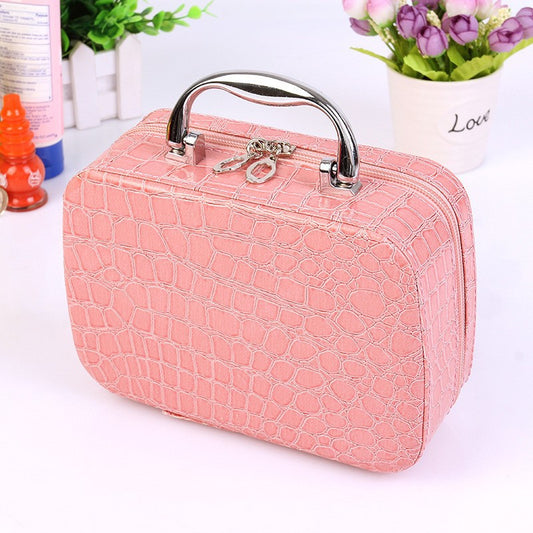 Cosmetic Case, Jewelry and Sewing Kit Bag, Multifunctional Storage, Factory Ready Stock, Mirror Storage Box, Square Zipper Dressing Table - image 2