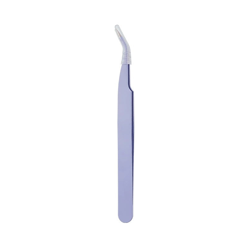 Bqi Oblique Grafting False Eyelash Curler False Eyelash Assistant Stainless Steel Eyebrow Trimming Beard Plucking Tweezers Cross-Border Makeup - image 5