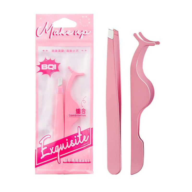 Xie Rui BQI Professional Grafting Fake Eyelash Curler Oblique Mouth Eyebrow Shape Beard Tweezers Tweezers Beauty Clip - image 5
