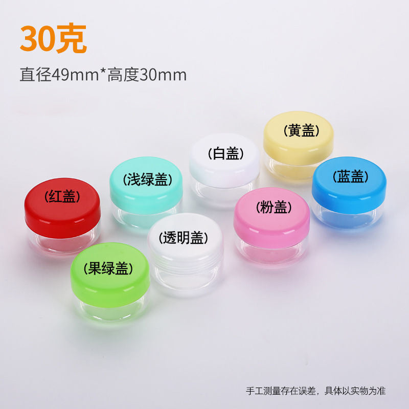 Small Plastic Bottle with Lid Transparent Trial Cream Sub-Bottled Mini Ointment Box Cream Nail Art Empty Bottle Round Box - image 3