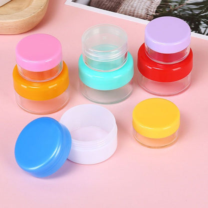 Small Plastic Bottle with Lid Transparent Trial Cream Sub-Bottled Mini Ointment Box Cream Nail Art Empty Bottle Round Box - image 5