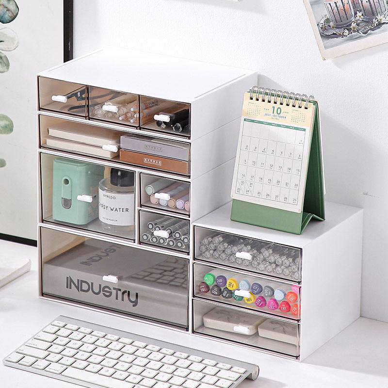 Acrylic Storage Box Desktop Drawer Type Plastic Household Supplies Makeup Storage Box Dormitory Table Dust-proof Finishing - image 1