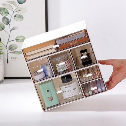 Acrylic Storage Box Desktop Drawer Type Plastic Household Supplies Makeup Storage Box Dormitory Table Dust-proof Finishing - image 4