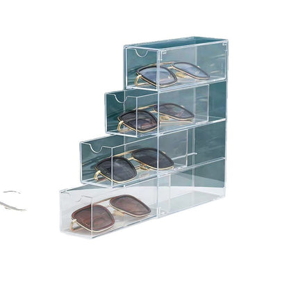 Acrylic Storage Box Plastic Transparent Makeup Brush Storage Box Desktop Dust-Proof Drawer-Type Glasses Display Box - image 5