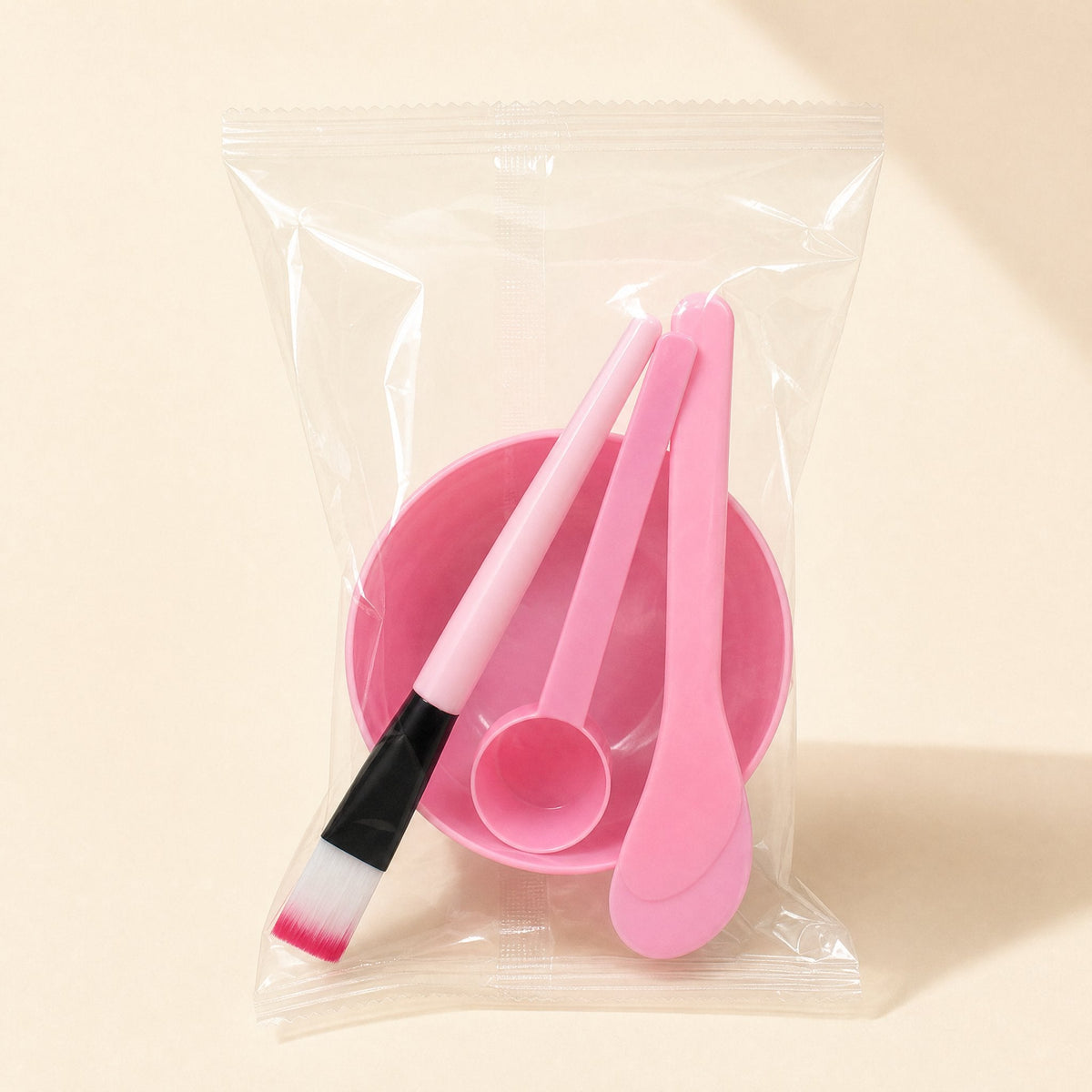 Plastic facial mask bowl set with four pieces and a 170 ml bowl - view 3